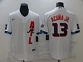Braves 13 Ronald Acuna Jr. White Nike 2021 MLB All-Star Cool Base Jersey,baseball caps,new era cap wholesale,wholesale hats
